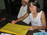 Luciano and "thank you" card